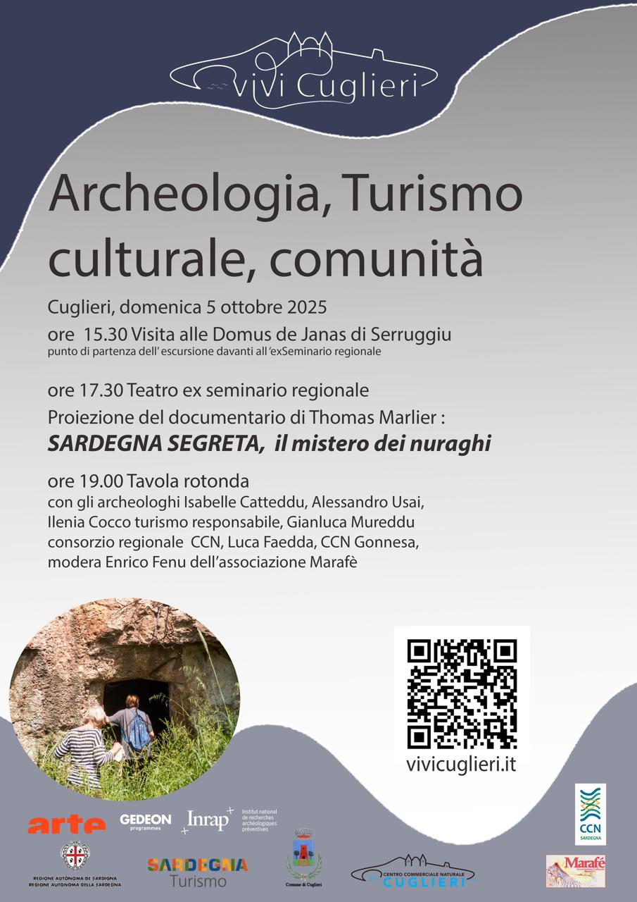 Locandina evento archeologia Cuglieri